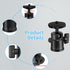 HEMMOTOP Tripod Ball Head H28 Black,Ball Head Mount Loading 6.6Lbs,Panorami Tripod Heads for Gopro Cam Camcorder Smartphone Light Microphone DSLR ...