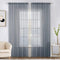 MIULEE 2 Panels Solid Color Sheer Window Curtains Elegant Window Voile Panels/Drapes/Treatment for Bedroom Living Room (54 X 84 Inches Dark Grey)...