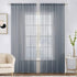 MIULEE 2 Panels Solid Color Sheer Window Curtains Elegant Window Voile Panels/Drapes/Treatment for Bedroom Living Room (54 X 84 Inches Dark Grey)...