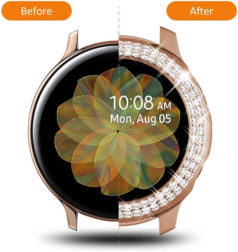 Moonshield MOOISVS for Galaxy Watch 3 Case 41mm Case, Bling Frame Protective Case Compatible for Samsung Galaxy Watch 3 (3 Packs, Rose Gold/Pink/G...