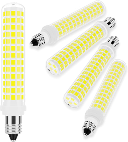 TAIYALOO E11 LED Bulb 75W Halogen Bulbs Equivalent,T4 Mini Candelabra LED Bulb Dimmable,Daylight White 6000K,7W 750LM JDE11 120V 75W LED for Ceili...