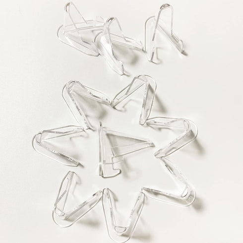 50 PCS Acrylic Display Holder Clear Display Easel Stands for Coins Capsules Phone Medals Stones Cards (Small)...