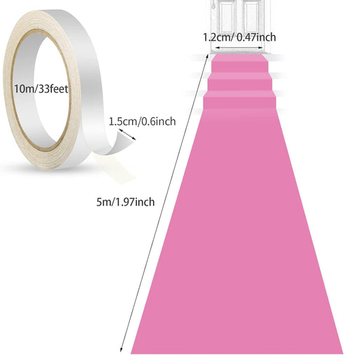 Shappy Carpet Runner Rug 55GSM Thickness with Carpet Tape Hallway Rug for Wedding Party Graduate Dance Floor Outdoor Accessories(Pink, 4 x 16.4 Fe...