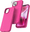 TOCOL 5 in 1 for iPhone 14 Case, with 2 Pack Screen Protector + 2 Pack Camera Lens Protector, Liquid Silicone Phone Case for iPhone 14, Hot Pink.....