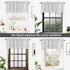 DriftAway Farmhouse Vertical Striped Linen Blend Valances for Windows 18 Inch Blackout Kichen Curtain Valance for Living Room Country Vintage Line...