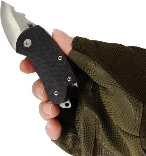 Small Folding Pocket Knife, G10 Handle Small EDC Knife, 1.8 Inch Blade Mini Keychain Knife with Bottle Opener, Perfect EDC Tool for Women Teens Me...