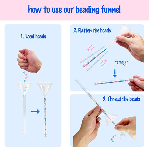 Xmada Beading Funnel - Beading Tools Kit for Clay Bead, 2 PCS Beading Tools for Jewelry Making with Beading Needles, Bracelets, Necklaces Making (...