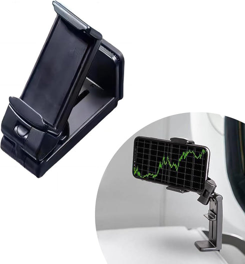 1 PC Car Phone Holder with Hidden Clip, Foldable Waterproof Vehicle Phone Mount, 360 Degree Rotation, Universal Liftable Travel Essential Accessor...