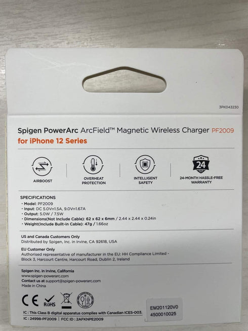 Spigen Charging Adapter, ArcField Magnetic Wireless Charger for iPhone 15, 14, 13, 12 Series, AirPods, Fast Wireless Charging Pad, Compatible with...