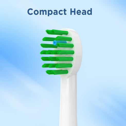 Replacement Toothbrush Heads for Water Pik Sonic Fusion (SF-01 / SF-02 / SF-03 / SF-04), Compact, with Covers, 5 Count, White...
