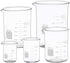 Glass Measuring Low Form Beaker Set Glass Graduated Beaker Set (50ml+100ml+250ml+400ml+600ml)...