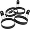 COTEY Large 3.5" Nonstick Egg Rings Set of 4, Round Crumpet Ring Mold Shaper for English Muffins Pancake Cooking Griddle - Portable Grill Accessor...