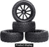 12mm Hex Wheels and Tires w/Foam Inserts for 1/10 RC Touring Car 1/18 Latrax Teton 1/16 Traxxas Slash Wltoys 144001 Redcat Lightning EPX On-Road T...