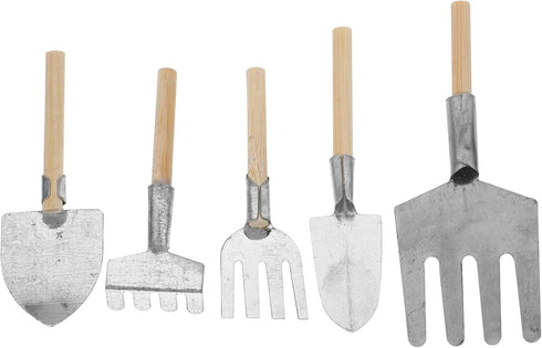 Artibetter 5pcs Mini Zen Garden rakes Dollhouse Grass rake Miniature Garden Tool Tool Set Miniature...
