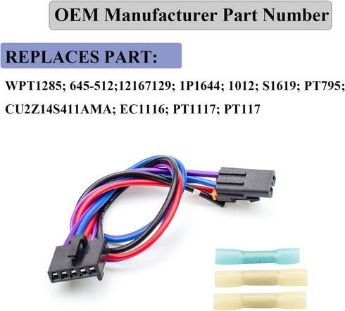 3 Pins Blower Motor Resistor Connector for 8e5h-19e624-a, 89018778, 89019351, 1581773, Compatible with Chevy, GMC Silverado, Tahoe, Suburban, Sier...
