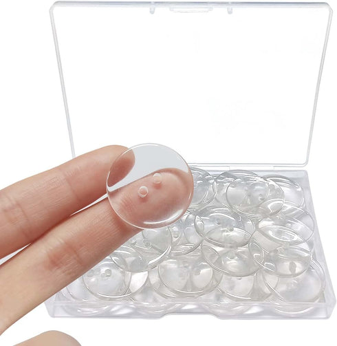 50Pcs Buttons 2 Hole, Resin Clear Buttons for Sewing and DIY Craft(1 Inch)...