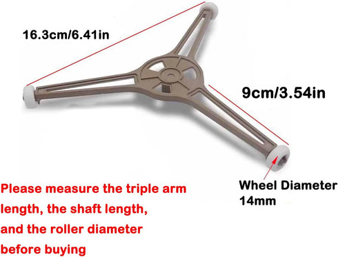 9.6 Inch Microwave Turnpiece Holder,Rotating Ring Roller,Glass Plate Tray Support Holder,Triple Arm Microwave Oven Turntable Ring Rotating Ring Ro...