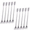 TIHOOD 10PCS 2 in 1 Stainless Steel Lab Spoon Spatula/Laboratory Sampling Spoon Mixing Spatula...