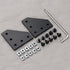 6Sets 2020 Corner Bracket Connectors 5 Hole L Shape Joint Plates for 2020 Series 6mm Slot Aluminum Extrusion Profile Accessories(L Black)...