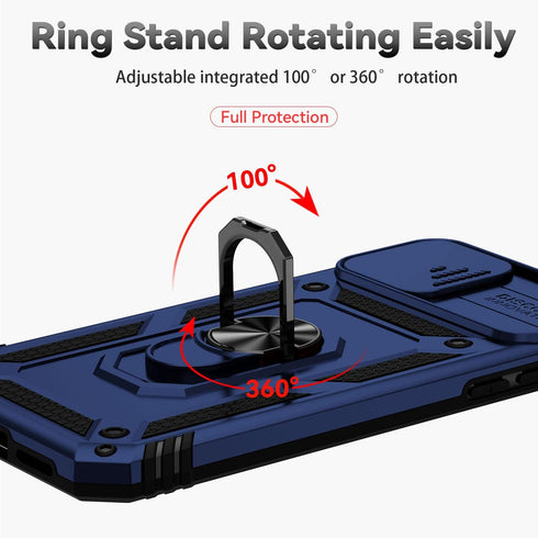 Hitaoyou iPhone xr case with Camera Cover,iPhone xr Phone Case, iPhone xr case with Kickstand Military Grade Shockproof Heavy Duty Protective with...