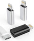 zoyuzan 3Pack USB C Female to Lightning Male Adapter for iPhone 12/11/8 X XR/XS/SE/7Plus/Pro Max Ipad Air Mini Type Compatible with Charging Suppo...