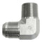 Brennan 2501-06-06-FG Forged Steel JIC Flared Tube Fitting, 90 Degree Elbow Forgeded, 3/8" Tube OD JIC Male x 3/8-18 NPTF Male...