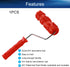 Auniwaig Embossing Rubber Paint Roller Brush Red 12.59 inch for Household Wall Painting Roller EG171T Painting Roller Brick Pattern Roller DIY Wal...