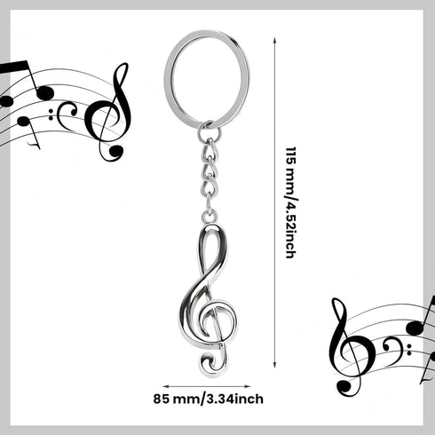 Musical Note Key Ring Keyfob Keyring Music Symbol Keychain...