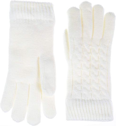 Be Your Own Style BYOS Women’s Winter Classic Cable Warm Plush Fleece Lined Knit Gloves...