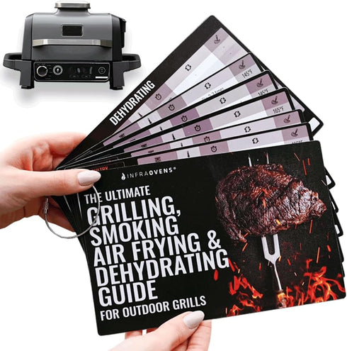 INFRAOVENS Cooking Guide Accessory for Ninja Woodfire Outdoor Grill Pro XL, Pro Connect XL, OG800 OG900 Series, Waterproof Cheat Sheet for Wood Fi...