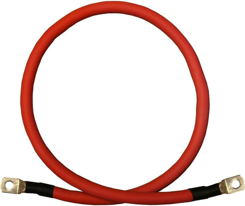 8 AWG Gauge Red + Black Pure Copper Battery Inverter Cables Solar, RV, Car, Boat (3 ft., 3/8 in. Lugs Both Ends)...