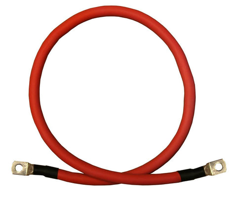 6 AWG Gauge Red + Black Pure Copper Battery Inverter Cables Solar, RV, Car, Boat 2 feet 5/16 in Lugs...