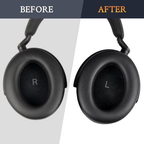 SOULWIT Protein Leather Earpads Replacement for Sennheiser Momentum 4 Over/Around Ear Wireless Headphones, Ear Pads Cushions with High-Density Noi...