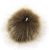 Faux Fur Pom Pom with Elastic Loop DIY 12pcs Fluffy Pompom Ball for Knitted Accessories Hat Shoes Scarves Bag Keychain Charms 3.9in (Brown)...