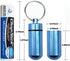 5 Packs Mini Keychain Pill Holder Fob, EFFIET Waterproof Portable Tablets Container Case Aluminum Outdoor Camping Emergency Pill Capsule Box Bottl...
