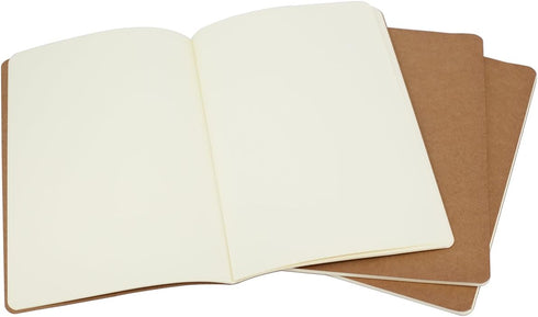 Set of 3 Kraft Cover Journals: 8.25x5.5 inches, 100gsm Ivory Pages, 30 Sheets (60 Pages), Blank, DIY-friendly, and Versatile for Daily Use...