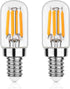 Dimmable Salt Lamp Bulbs E12 LED Night Light Bulbs 40 Watt Equivalent 4W,Small Filament Bulb for Candelabra,Sewing Machine,Ceiling Fan,Refrigerato...