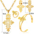 Ethiopian Cross Jewelry Sets Gold Color Wedding Party Sets for Ethiopian & Eritrean Women...