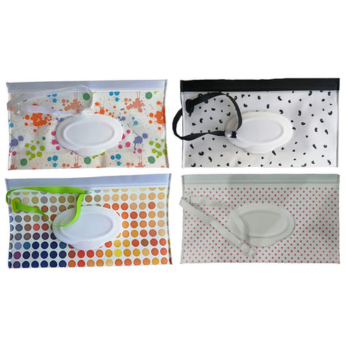 4 Pack Reusable Eco Friendly Durable Portable Wet Wipe Pouch,Travel Wipes Bag Travel Wipes Dispenser Wipe Pouches Baby Wet Wipe Cases...