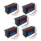 diymore 5PCS 0.28" Volt Amp Meter Digital Voltmeter Ammeter DC 100V 10A Waterproof Dual Display Current Voltage Meter Mini Ammeter Voltmeter 3 Bit...