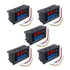 diymore 5PCS 0.28" Volt Amp Meter Digital Voltmeter Ammeter DC 100V 10A Waterproof Dual Display Current Voltage Meter Mini Ammeter Voltmeter 3 Bit...