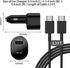 USB C Car Charger for iPhone 15 Pro Max 14 13 Samsung S24 Ultra S23 FE A53 A54 Fast Charging Type C Cable 3ft PD 25W QC 15W USB C to USB C Cable C...