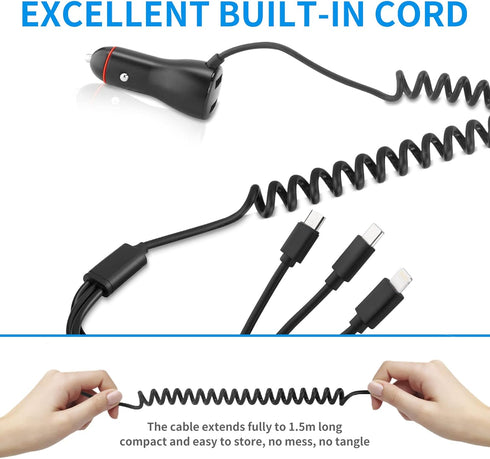 Fast Car Charger for iPhone 15/14/13 Pro Max,Upgrade Dual USB Rapid Car Charging Adapter Compatible for iPhone 15/1413 Pro Max/13/12/11/Xs/XS Max/...
