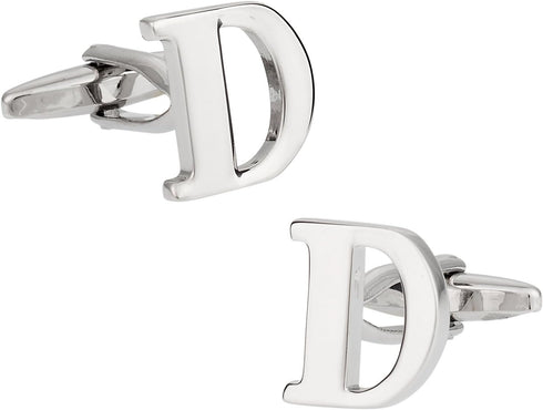 Letter D Cufflinks Monogram Men's Initial Cuff Links with Travel Presentation Gift Box Wedding Groomsmen Groom Party...