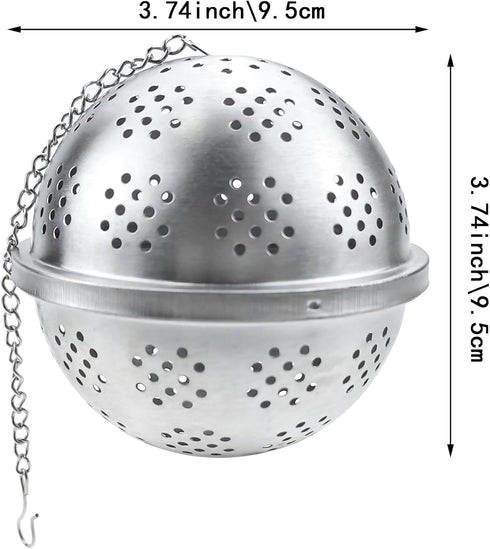Spice Ball Extra Large for Cooking, Tea Infuser, Stainless Steel Tea Ball Strainer Spice Infuser, Soup Seasonings Seperation Basket with Extended ...
