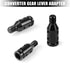 1 PC M12 x 1.25 Universal Shift Knob Adapter, Aluminum Alloy Transmission Gear Stick Shift Connector, for Non Threaded Shifters (Black)...