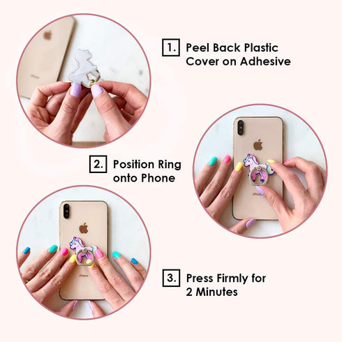 Velvet Caviar Cell Phone Ring Holder - Finger Ring & Stand - Improves Phone Grip Compatible with iPhone, Galaxy, Most Smartphones (Moon)......