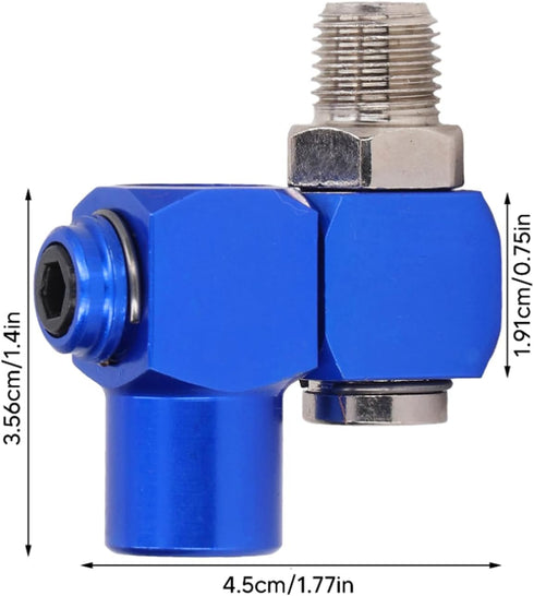 4Pcs 360 Degree Swivel Air Hose Connector 1/4” Industrial Air Fittings and Pneumatic Tool Adapter Air Hose Joint Coupler...