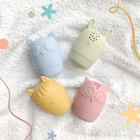 Silicone Animal Bath Toys for Babies, Infants and Toddlers - Set of Four - Educational Fun for The Bathtub, Pool or Beach...