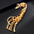 Enamel Giraffe Animal Brooch Pin for Women Men Fashion Rhinestone Gold Tone Dress Hat Costume Accessories Creative Christmas Birthday Holiday Deco...
